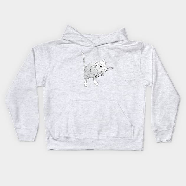 Gerbil On Kids Hoodie by jessicaguarnido